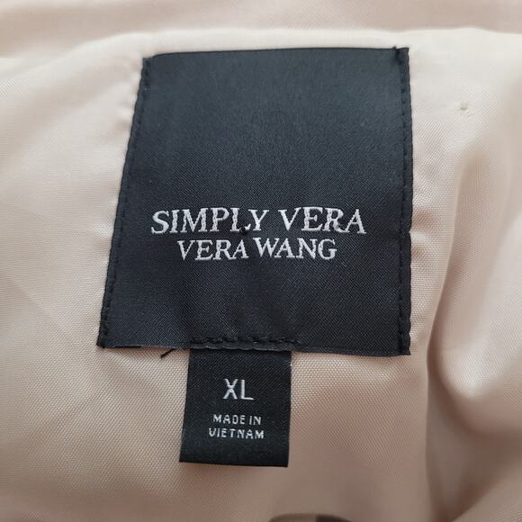 Simply Vera Vera Wang Womens Camel Belted Single Breast Trench Coat Size XL - Picture 9 of 11